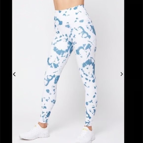 Soulcycle blue and white Tiedye Leggings - small - Picture 2 of 9